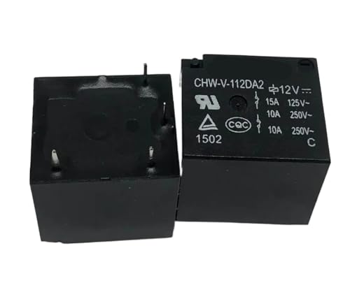 Relé CHW-V-112DA2 de 4 pines T73A 12V 10A para control de circuitos electromecánicos