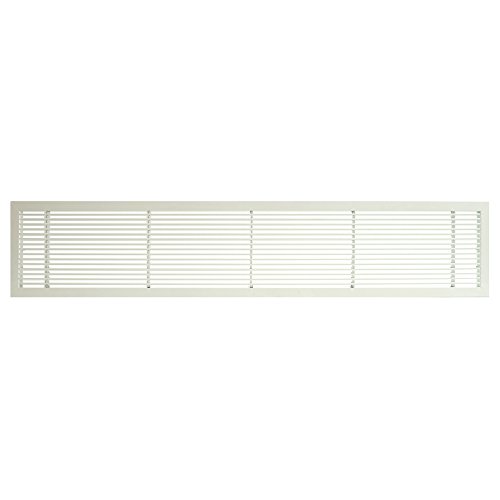 Creative Product Architectural Grille 100041002 AG10 Series 4" x 10" Solid Aluminum Fixed Bar Supply/Return Air Vent Grille, White-Matte