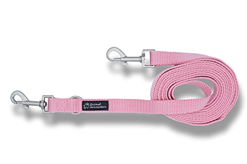 GUINZAGLIO Cani ADDESTRAMENTO in Nylon, 3 Metri RIDUCIBILE 1,5. 5 colori disponibili (M/L: 20mm, Rosa)