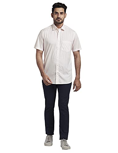 Image of Colorplus Men's Pure Cotton Print Pattern Tailored Fit Spread Collar Half Sleeve Casual Shirt