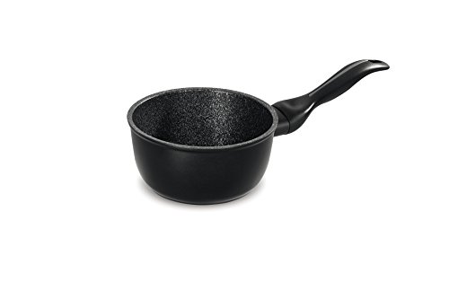 Barazzoni Granitica Extra Casseruola manico lungo ø16cm, capacità 1.4Lt, rivestimento interno innovativo Marmotech a 5 strati effetto pietra. Made in Italy