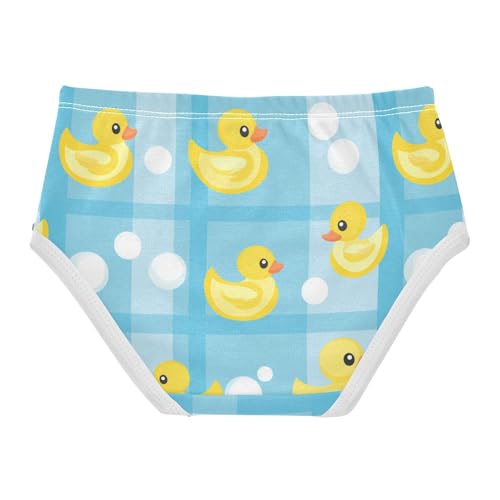 Wusikd Ducks Girls' Underwear Cotton Blue Plaid Girls Briefs Soft Toddler Underwear 2T2