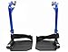 Blue Streak Wheelchair footrest Replacement,Economy Footrest for Wheelchairs and Transport Chair, Composite Footplates and Heel Loops,Universal Swing-Away Footrests, T93, PH-SF(1 Pr, Blue)