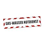 PantherPixel Magnetschild Gas Wasser Notdienst Auto Rohrreinigung Magnetfolie Wetterfest Magnetisch 30 x 8 cm Standard