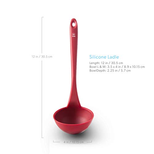 Di Oro Living DOL-SS-019 Di Oro Silicone Ladle – Soup Ladle For Cooking & Serving Heat-Resistant - Large Kitchen Soup Ladle Nonstick Cookware Safe thumb #4