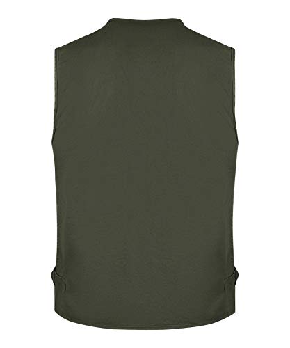 Men's Outdoor Travel Photo Vest Multi Pockets Cotton Vest Sleeveless Jacket Fishing Utility Vest3