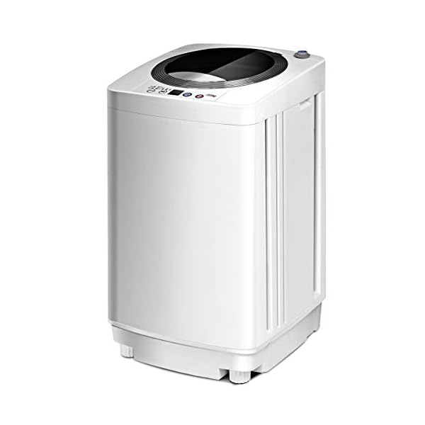 DREAMADE Waschvollautomat Waschmaschine 3,5kg, Miniwaschmaschine mit Schleuder,Toplader, Pump,6 Model, Miniwaschmaschine vollautomatisch, Weiß