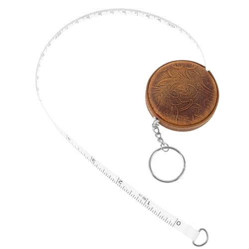 Cinta Métrica Mini Vintage de Cuero Homoyoyo Retráctil