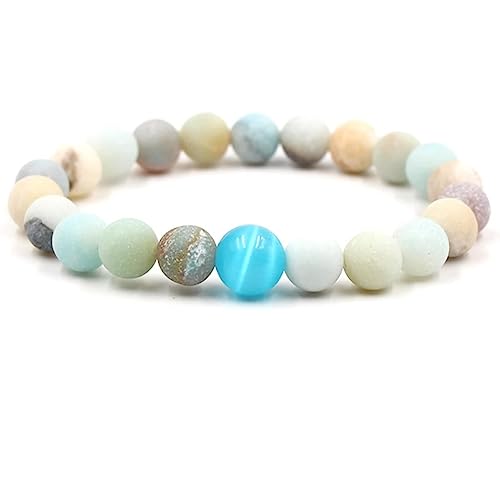 Bracelet bijoux délicat deux types 8 mm en pierres minérales authentiques haut de gamme