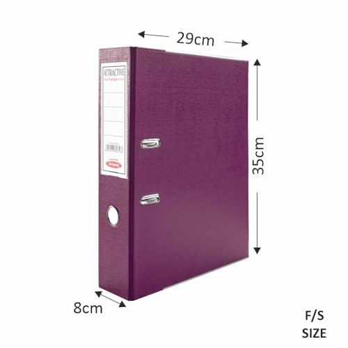 Image of Anupam Attractive Lever File | N1 Full Size | U-Shaped Clip Binder Box | 100% Recycled, Lightweight, Sturdy Board with Robust Textured Cover| Finger Grip Hole | Office & Home (Pink, Pack of 4)