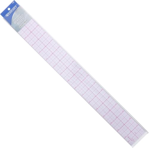 Westcott B-85 18' 8Ths Graph Beveled Ruler