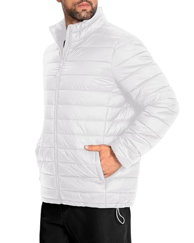 Men's Puffer Jacket Lightweight Warm Winter Jackets for Men Windproof Insulated Puffy Coat with 3 Pockets4