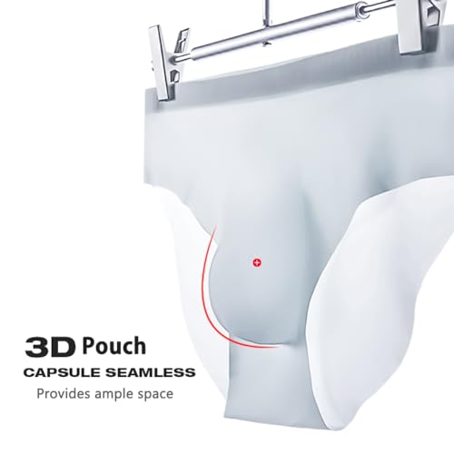 Mens Ice Silk Underwear with Bulge Pouch Breathable Quick Dry Boxer Briefs Ultra-thin Stretch Boxers3