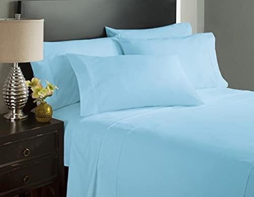 Miniatura 2 de Pampered By Porsha Lujoso juego de sábanas de microfibra de doble cepillado, 4 piezas (Aqua, King)