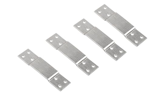 Image of Stainless Steel Tile Hangers 4-Piece Set Heavy-Duty Wall Mount Brackets, Picture Frame Wall Tile Hooks, Display Rack Steel Hook Clips,Silver