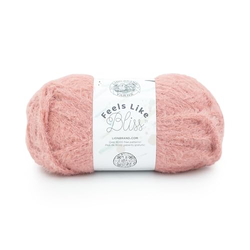 Image of Lion Brand Yarn Feels Like Bliss, Bulky Yarn for Knitting, Dusty Rose, 1 Pack