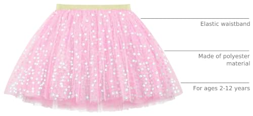 Image of KEREDA Toddler Girls Layered Tutu Skirt Sparkling Sequin Tulle Dance Skirts