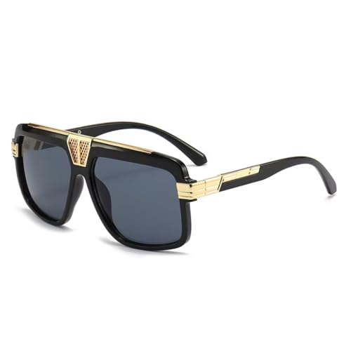 Lunettes de soleil carrées oversize pour hommes et femmes avec style punk vintage