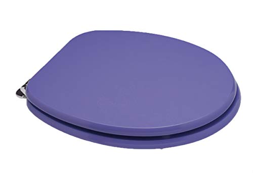 Abattant WC forme universelle personnalisé bois recouvert de résine polyester couleur au choix (violet)
