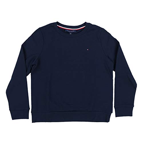 Tommy Hilfiger Womens Fleece Pullover Sweatshirt (Large, Navy)