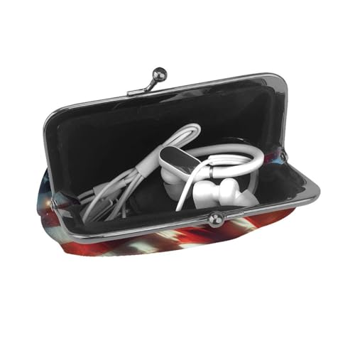 Pu Leather Buckle Coin Purse American-Starry-Sky Girls Kiss-Lock Change Purse Wallets4