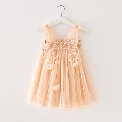 Toddler Girls Tulle Dress Sleeveless Princess Dress with Butterfly Elegant Strap Mesh Fluffy Flower Casual Tutu Dresses2
