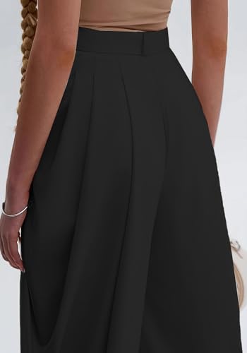 Unybwonn Women Dress Slacks Pants Casual Baggy Pleated Business Work Pants Wide Leg High Waisted Palazzo Pants Trousers4