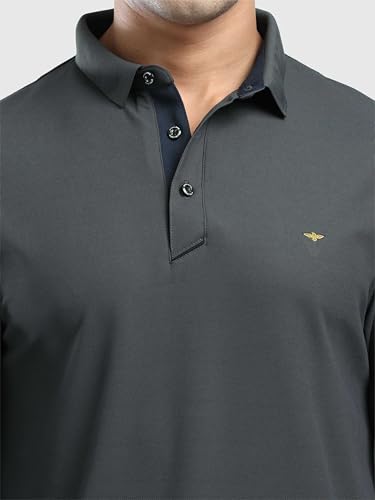 Image of STELLERS Men's Full Sleeve Polo T-Shirt | Feather Touch Feel | Odour Resistant | Wrinkle Free | Quick Dry | Stretchable | Lightweight | Anti-Static | UV Resistance | Anti-Microbial