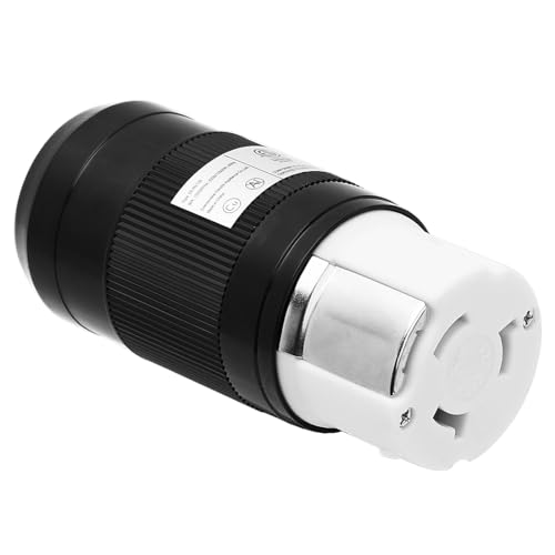 DEALTUS 50Amp Marine Twist Lock Connector (NEMA SS2-50R) 3P 4 Wire Grounding 50A 125V/250V. ETL Certified Black