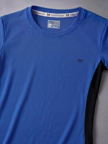 Image of White Moon Gym Tshirt for Women Workout Dry Fit t Shirt Sports Tshirt | Gym Tops for Woman | Lightweight Round Neck Breathable Half Sleeve Activewear Running Yoga Tops for Woman