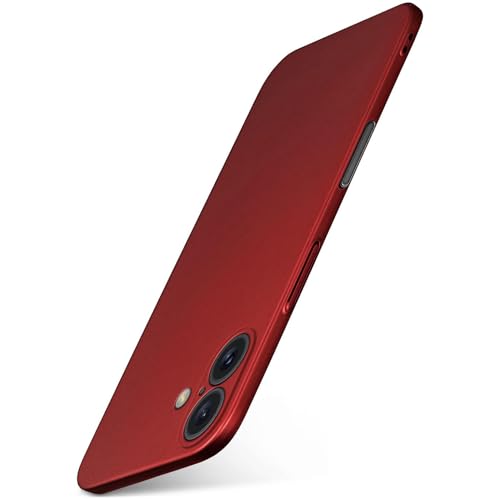 Coque de protection iPhone 16 la plus fine rigide rouge mat moex Alpha ultra mince