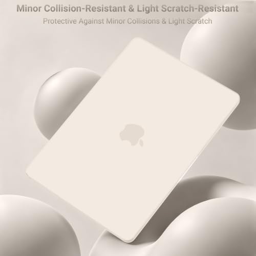 Image of MOSISO Compatible with MacBook Air 13 inch Case M5 2026 M4 2025 M3 M2 2024-2022 A3449 A3240 A3113 A2681,Hard Shell&Keyboard Cover&Screen Film&Pouch for MacBook Air 13.6 inch Case, Beige