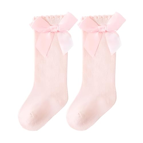 Image of SYGA Baby Long Socks Cotton, Over The Knee, No Tightness, High-Top, Bow Pattern