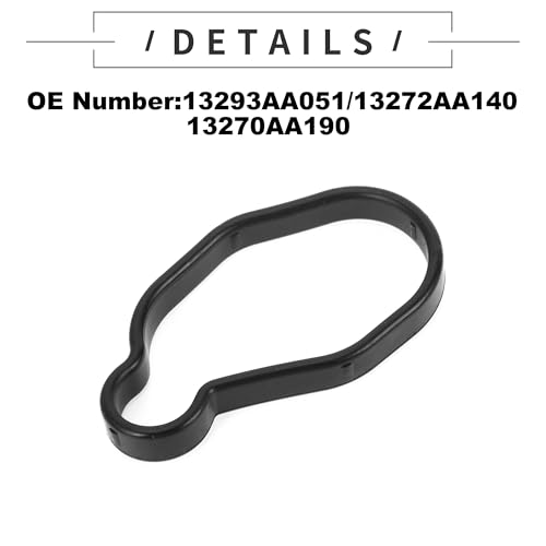 Image of Motoforti Valve Cover Gasket, Cylinder Head Valve Seal Gasket, for Subaru BAJA Turbo 2005-2009, Rubber, with Spark Plug Seals, No.13293AA051 Black, 1 Set