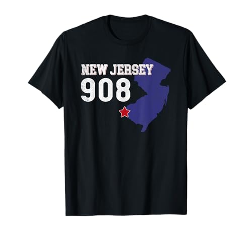 New Jersey Area Code Map Tee