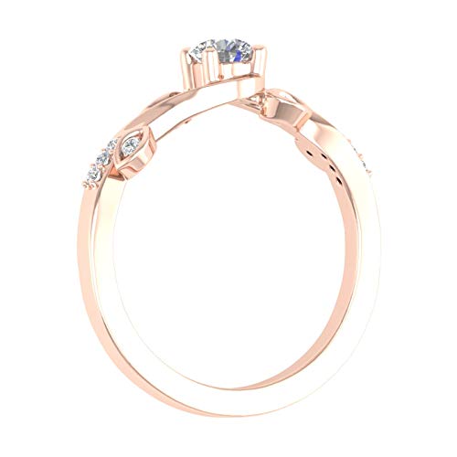 1/5 Carat Diamond Engagement Rings in 14K Gold (I1-I2 Clarity)2