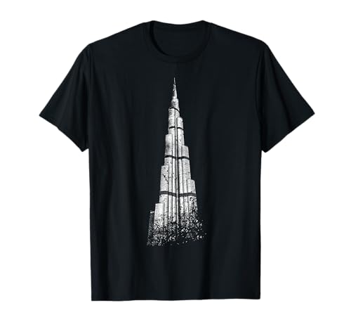 Dubaï Burj Khalifa Vintage Skyline Émirats Arabes Unis Dubai T-Shirt