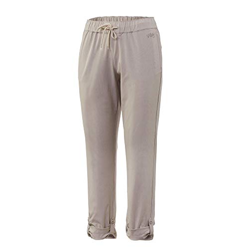 Huk Womens Journey Pant | Performance Quick-Drying Short With +30 UPF Sun Protection, Bone Heather, Medium