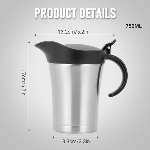 Saucière isotherme en acier inoxydable au design contemporain