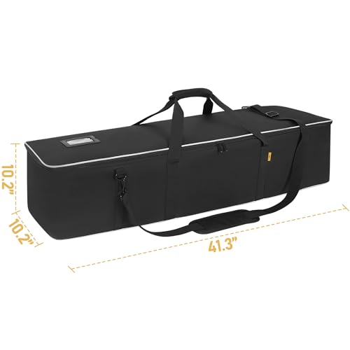 Image of Multifunctional Tripod Bag 40 X 9.5 X 9.5 Inches / 101.5 X 24 X 24 cm Heavy Duty Tripod Carrying Case with Handle for Microphone Stands, Lights, Speakers, Cameras, Booms, Black