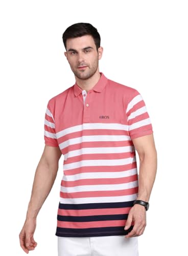 Image of 3BROS Men's Collor Neck Polo T-Shirt, Anti Stain and Half Sleeves, Cotton Blend, Regular Fit Tshirt for Men || Mens t Shirt