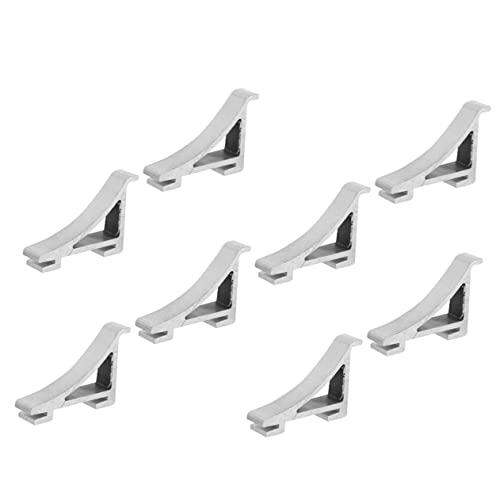 ROMISBABA 8 piezas Soporte para Estantes de Refrigerador de Aluminio de Clips para Congelador Fijación Segura y Compatible Mayoría de Refrigeradores Domésticos Instalación y Uso