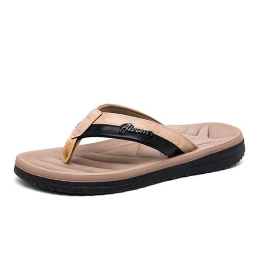 Men's Flip Flop with Arch Support Comfort Beach Thong Sandals Lightweight Non Slip Sole Durable Walking Summer Orthotic Slipppers Indoor and Outdoor