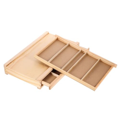 OSALADI Wooden Pencil Box Supply Storage Organizer for Sketching Painting Elegant Design Durable Wooden Craft Storage for Artists for Outdoor Indoor Use