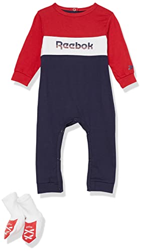 Image of Reebok Baby Boys' 2-Piece Coverall Pajama Clothing Set with Socks