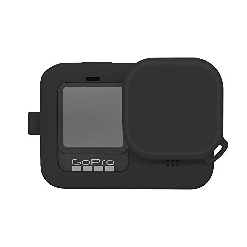 Capa protetora de silicone com corda antiperda para GoPro Hero 9 preta, capa protetora para câmera d
