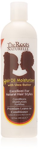 The Roots Naturelle Premium Hair Oil Moisturizer and Leave-In Conditioner with Shea Butter, Coconut Oil and Jamaican Black Castor Oil. Conditions, Moisturizes, Strengthens Curly, Dry, Damaged Hair.
