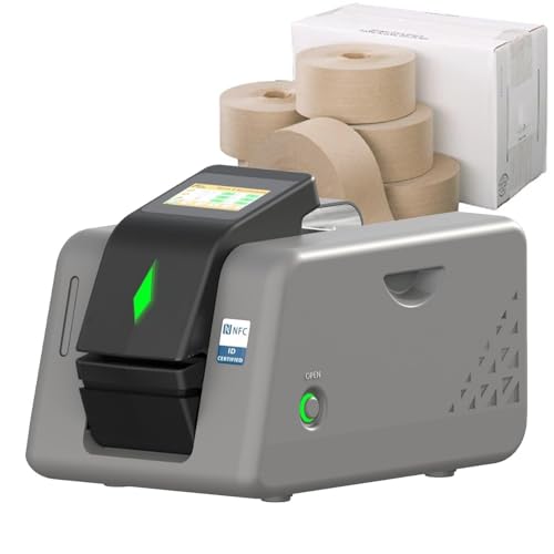 AWAYDD Automatic Kraft Tape Dispenser, for 30-100mm Width Water Activated Tapes, Electric Induction Tape Cutting Machine Cutter