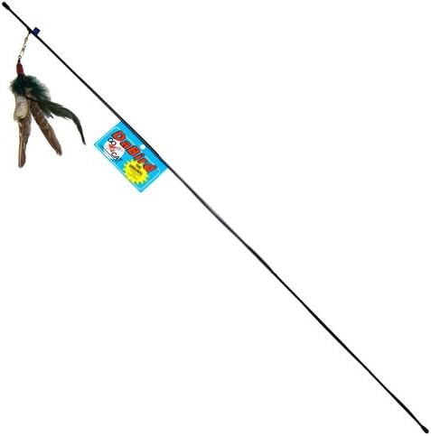 The Super Da Bird w/Full Single 36" Pole: Interactive Guinea Feather Cat Toy