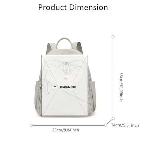 Image of Backpack for Women Small, Mini Nylon Travel Backpack Purse, Shoulder Bag Cute Lightweight Daypack for Ladies (Light gray)